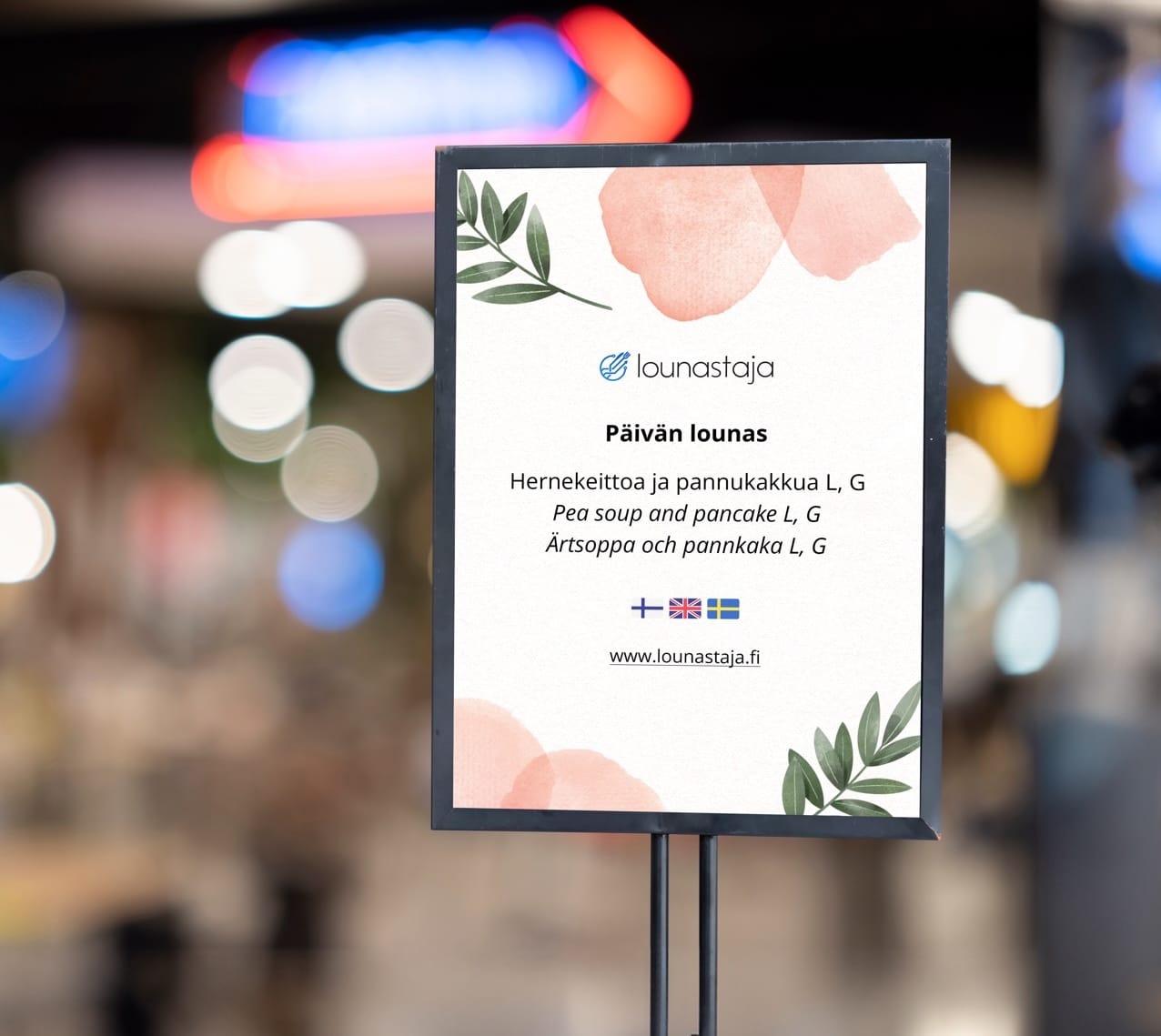 Päivän lounas FI + EN + SE - jatkettu