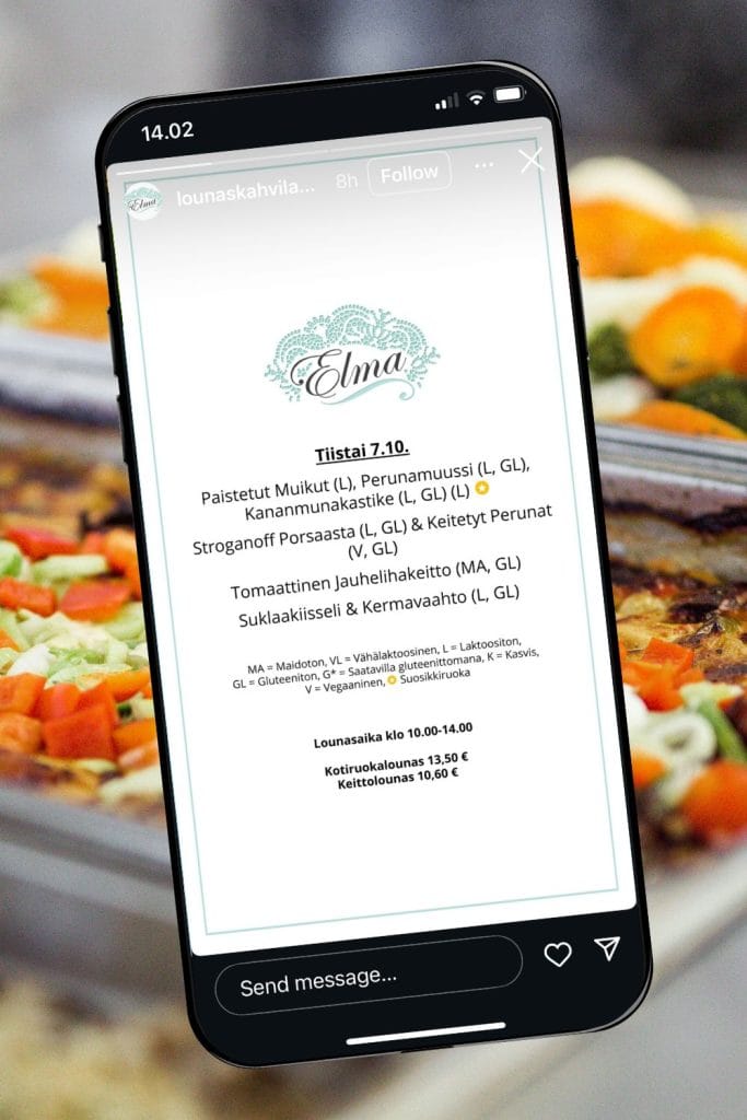 Lounaskahvila Elma tarina-postaus